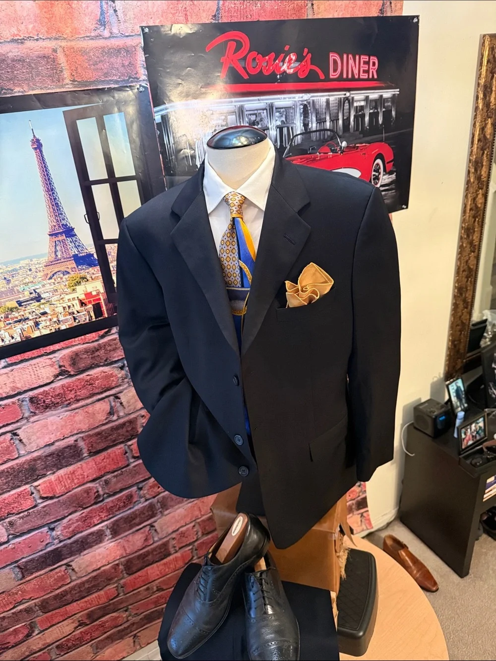 Vintage Brooks Brothers Jacket with Gold Logo Label